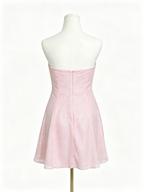 Pink Sequin Halter Cowl Neck Mini Dress